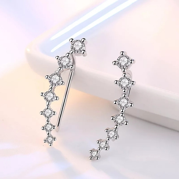 Boutique Jewelry - NEW 925 Sterling Silver Diamond Star Ear Climbers